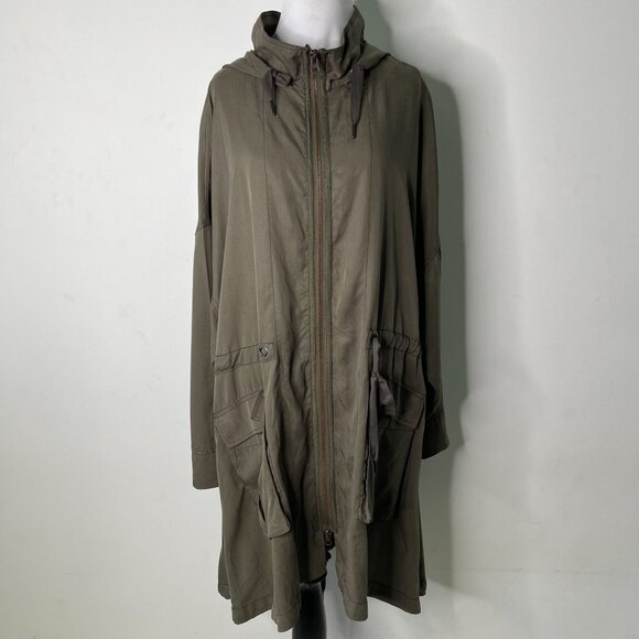 We The Free Jackets & Blazers - We The Free Women's Dark Green Nocturne Parka Hooded Oversized Jacket Size Small